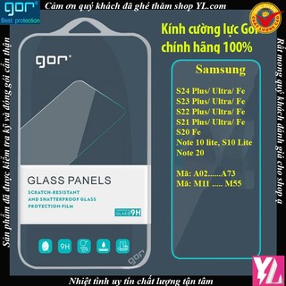  Kính Cường Lực Gor Samsung S20 FE  S21  S22  S23  S24  S25 edge + ultra FE Không viền đen 9H  2,5D 