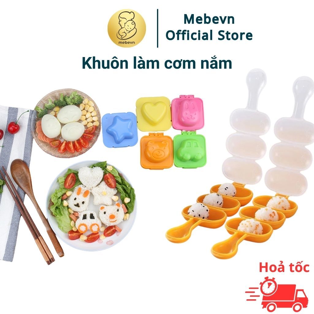 khuôn làm cơm nắm cho bé, khuôn lắc cơm, khuân làm cơm nắm, khuôn cơm nắm, khuôn làm cơm cho bé