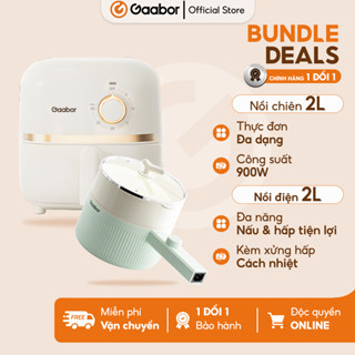 Combo Gaabor 50 nồi chiên không dầu 2L AF20M-YE01A nồi điện đa năng 2L EC-20M01A sinh viên văn phòng