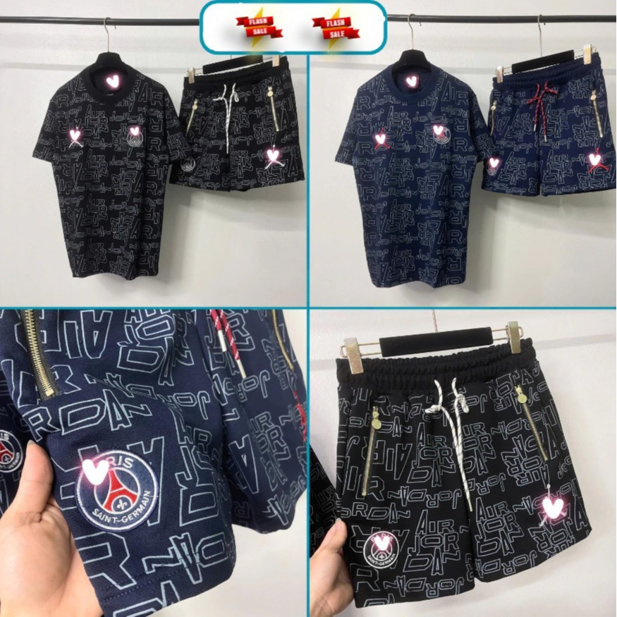 Bộ Cộc Tay JocDan In Full Tràn Thân Khoá Mạ Đồng - Sét Cộc Tay JocDan Logo Thêu Khoá Mạ Đồng From Thể Thao 2025