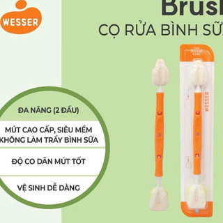 Dụng cụ vệ sinh bình sữa Wesser - MÀU CAM