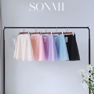  Chân váy xếp ly ngắn dáng xòe SONMI Hàn Quốc thiết kế cao cấp vải tơ 3 lớp cạp cao màu tím hồng xanh REBECCA ROSA SK141 