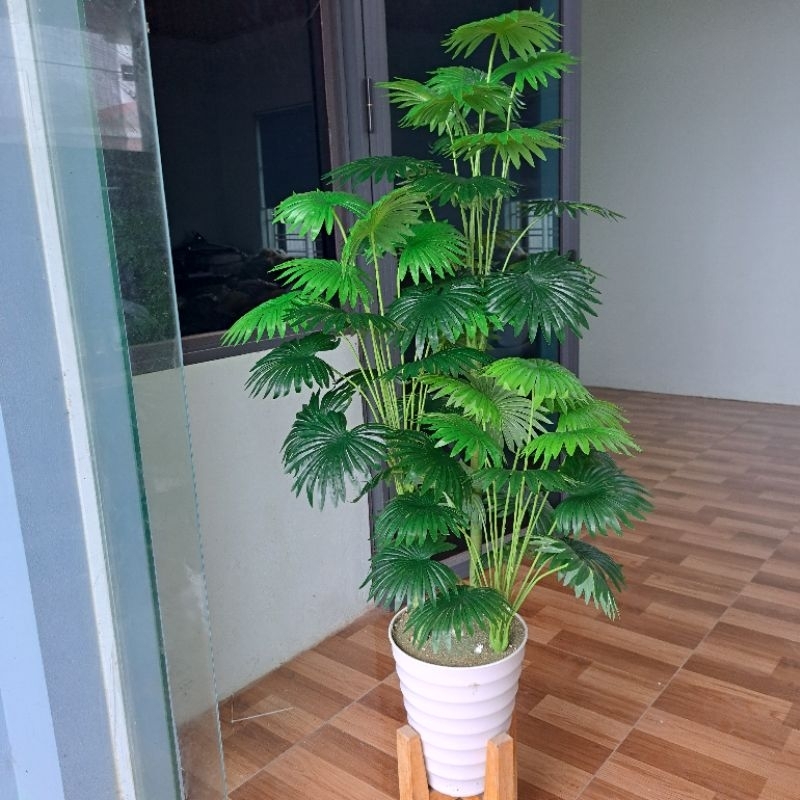 ( MUA CÂY TẶNG CHẬU )cây giả hàng loại 1- cây lá cọ trang trí