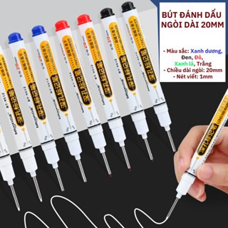 Combo 10,20,50 chiếc Bút Đánh Dấu Ngòi Dài 20mm không trôi 5 màu trắng - xanh - đen - đỏ - xanh lá.