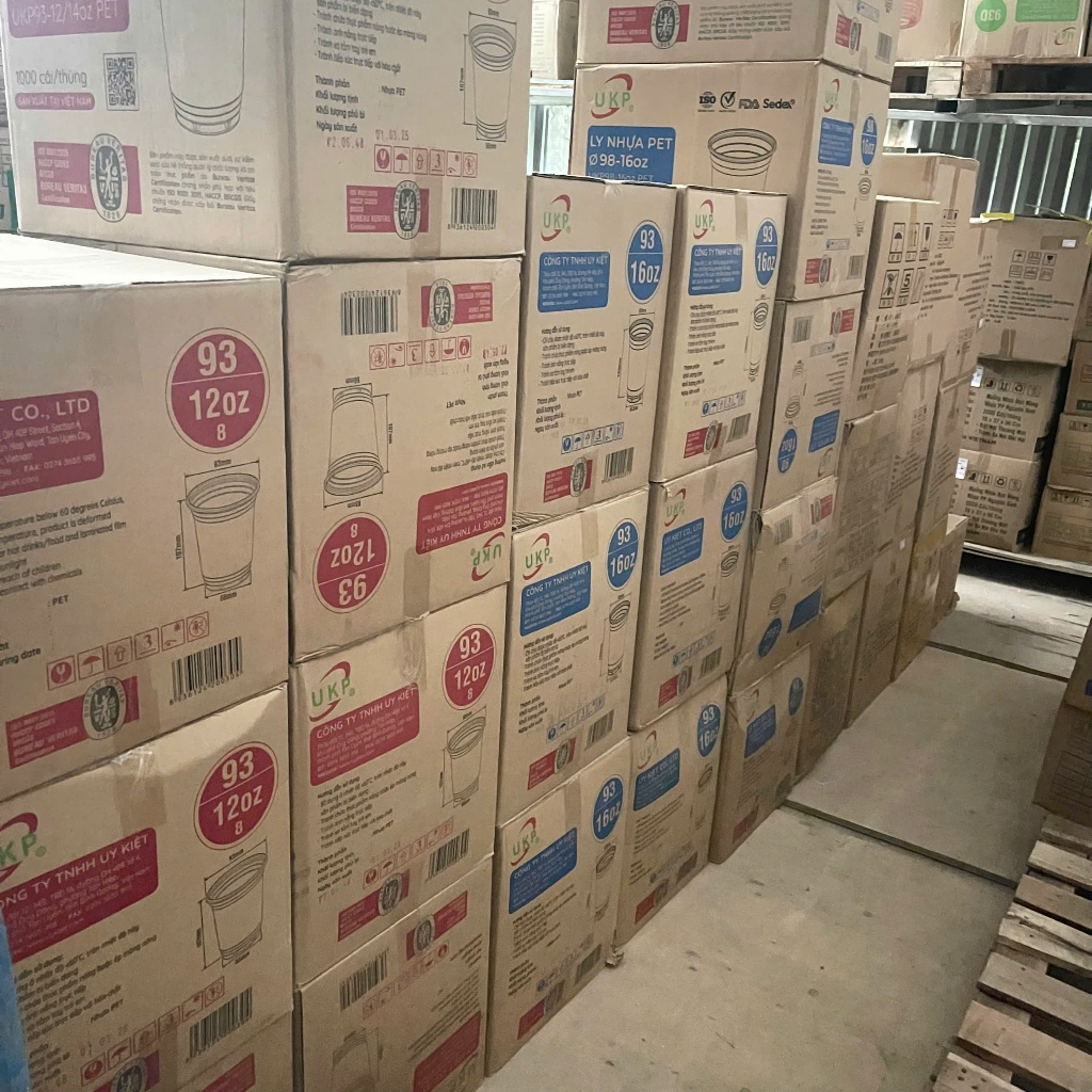 [Thùng 1000 Ly PET] – Cốc Nhựa 300/360/500/600/700ml – Chưa In – Không Dập Màng – Đựng Lạnh