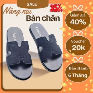 Dép lê nam boy phố đẹp 2025 mẫu hot chữ H cao cấp chính hãng đế cứng đúc nguyên khối.