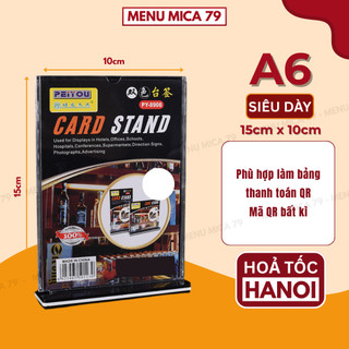 Menu mica đủ màu đủ kích thước, kệ menu để bàn kiểu dọc đế lùa