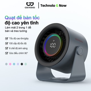Quạt để bàn USB GOOJODOQ Quạt để bàn lưu thông pin sạc im lặng có thể điều chỉnh 100 tốc độ