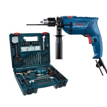 Máy khoan 13mm 600W Bosch GSB 600 (Vali 100 món)