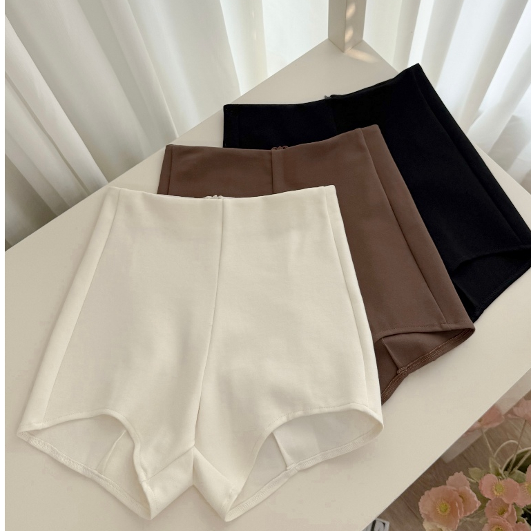 (Siêu tốc HCM) Quần short thun Dance Idol kpop lưng cao có dây kéo sau thun umi dày dặn ôm dáng