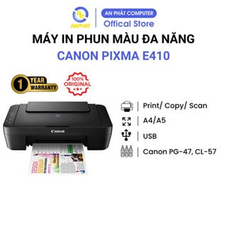  Máy in phun màu đa năng Canon PIXMA E410  In| Copy| Scan| A4| A5| USB  