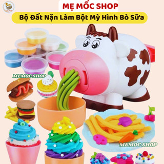  Đồ Chơi Đất Nặn Bằng Bột Mỳ Hình Bò Sữa Cho Bé Memocshop Bộ Kèm 8 Hộp Màu Và Các Khuôn Nặn Hay Ho 