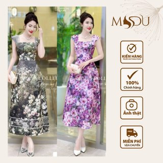 Váy Tiểu Thư BST MDU4248 Thiết Kế Cổ Vuông Thanh Lịch Dáng Váy Xòe Nhẹ Từ MDU