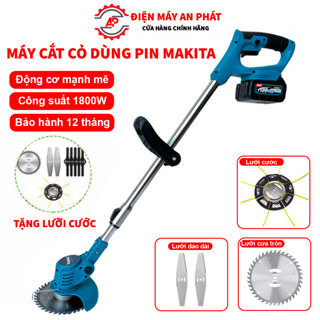 Máy cắt cỏ pin cầm tay MAKITA 199V CÓ LƯỠI CƯỚC máy cắt cỏ pin mini tiện lợi bảo hành 12 tháng