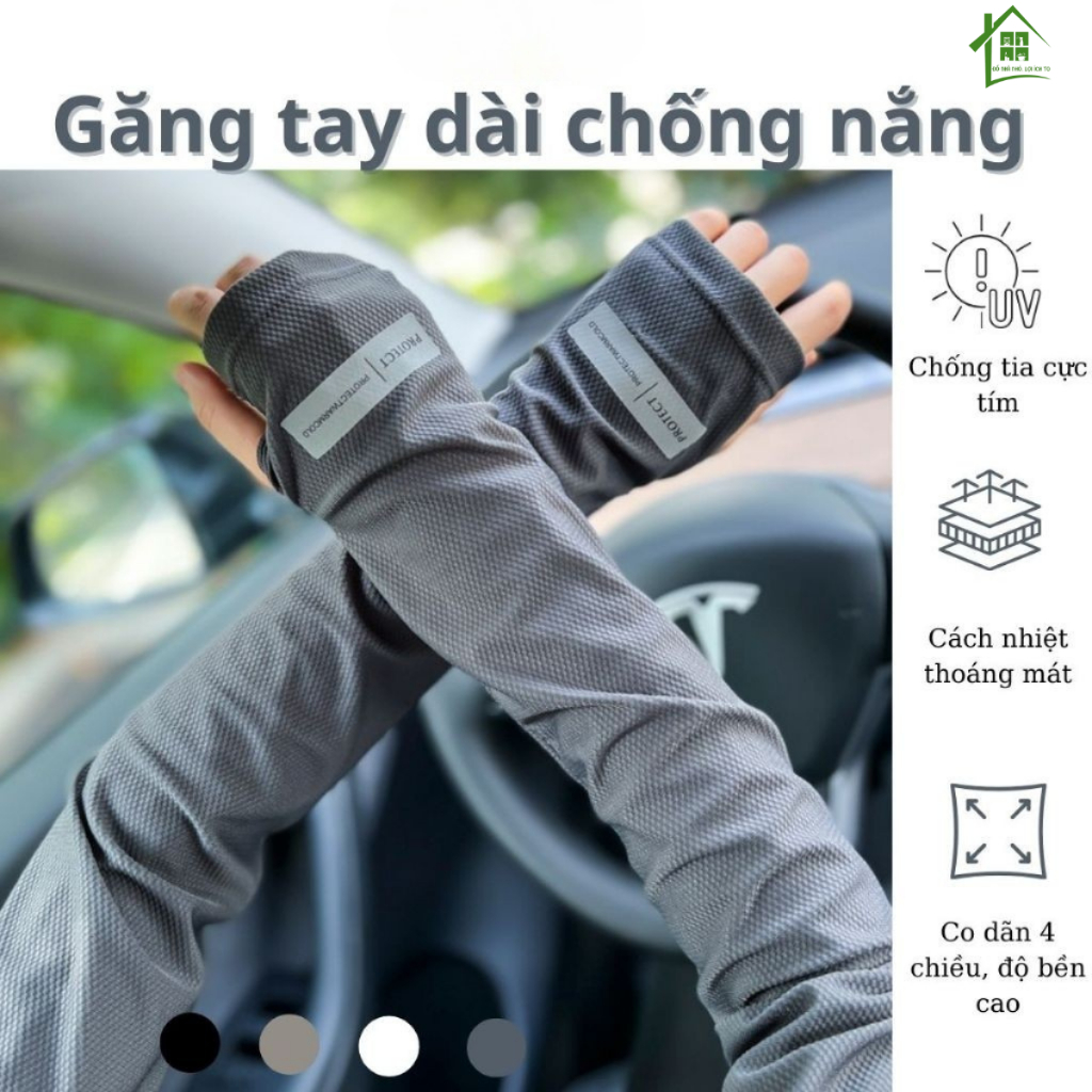 Găng tay chống nắng hở ngón, chống tia UV, tia cực tím nam nữ, thoáng khí.