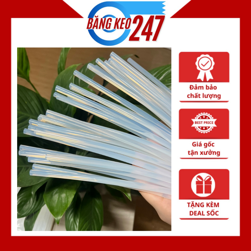 Keo nến silicone nến lớn 10.5mm(1KG~50 cây), nến nhỏ 7mm(1KG~100 cây)trong suốt siêu dính tốt