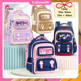 Balo chống gù cho bé tiểu học, cặp sách cho bé trai gái siêu nhẹ chống nước, cặp học sinh cấp 1 HS29