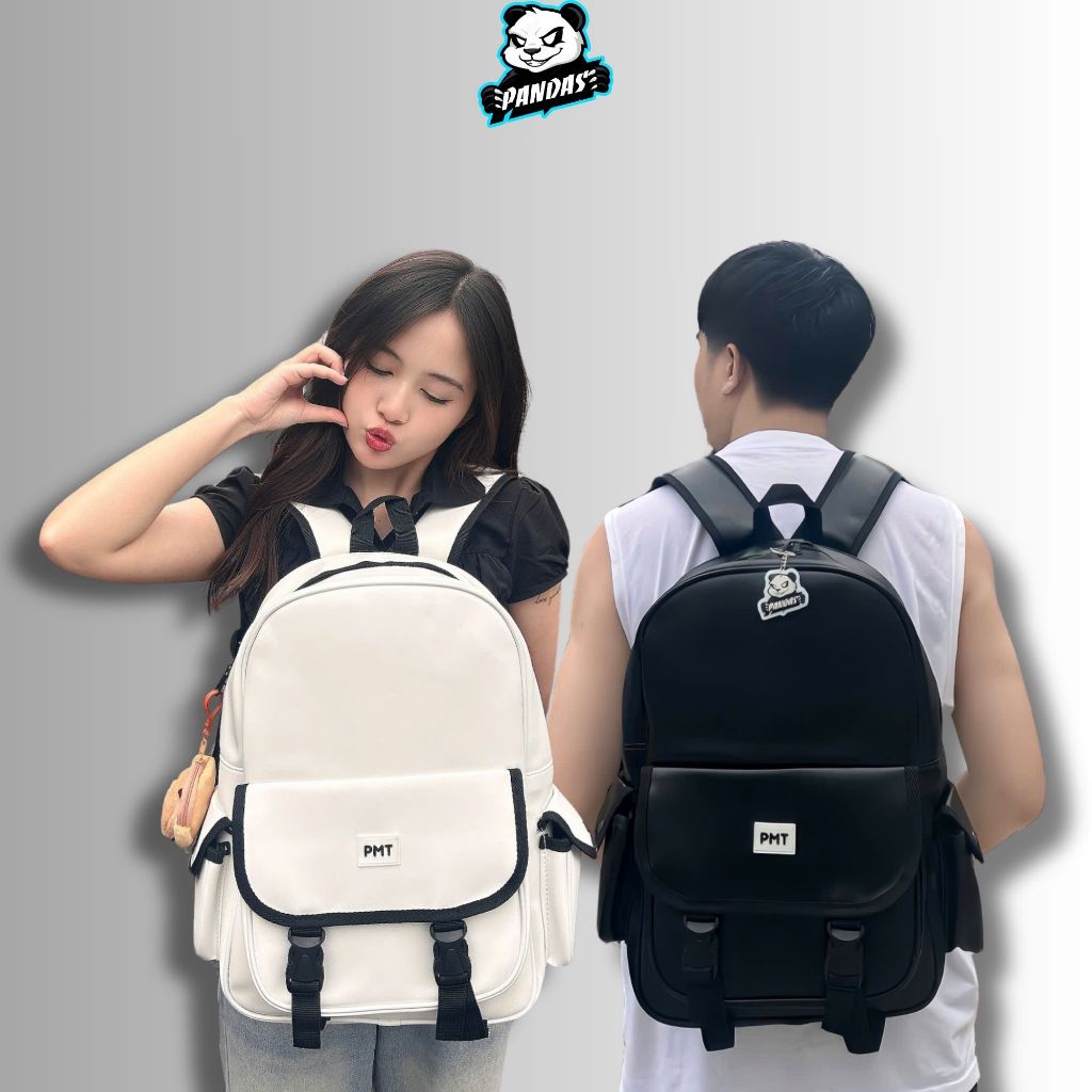 Balo da PU đi học đi chơi kiểu dáng Basic cho nam nữ, 41x32x13cm, Hàng có sẵn Backpack da đeo vai balo ( mã 028 )