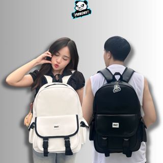 Balo da PU đi học đi chơi kiểu dáng Basic cho nam nữ, 41x32x13cm, Hàng có sẵn Backpack da đeo vai balo ( mã 028 )