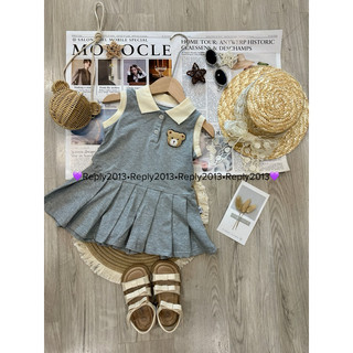 [Ảnh shop chụp] Váy gấu xếp li đáng yêu xinh xắn dành cho bé gái