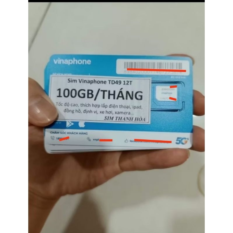 SIM VINAPHON TD49 100GB/THÁNG [CÓ ESIM, VÀO CHÍNH CHỦ]