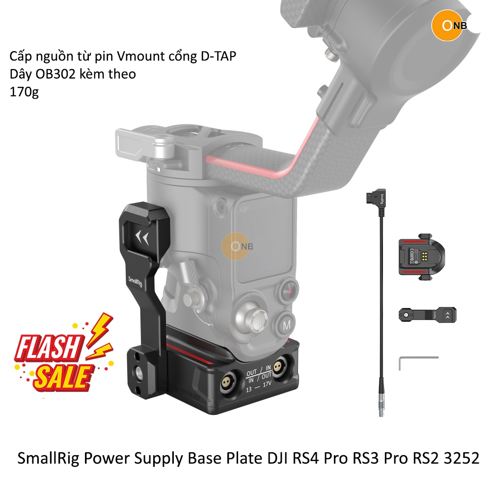 SmallRig Power Supply Base Plate cấp nguồn Gimbal Ronin RS4 Pro RS3 Pro RS2 3252
