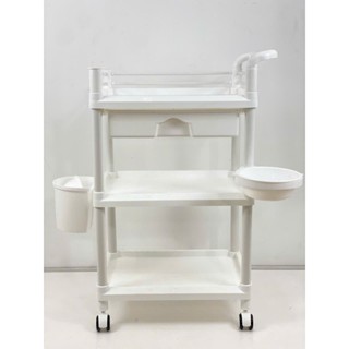 Xe đẩy spa có thùng rác (Full nhựa ABS không bị han rỉ hàng cao cấp nhập khẩu), kệ spa (kèm chậu và thùng rác)