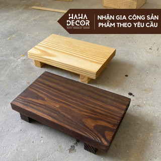  Đôn gỗ tự nhiên kê tượng đài Dài 25cm đế gỗ decor phụ kiện trang trí chụp ảnh gỗ thông mỹ CCG17 