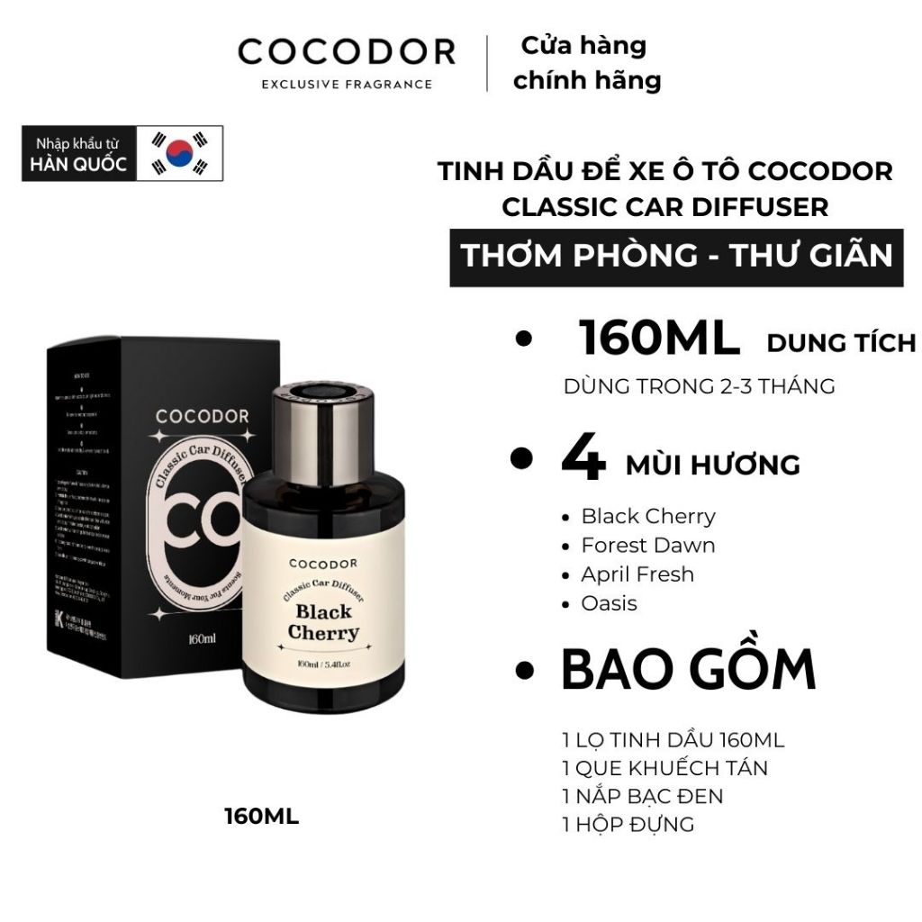 [Car Diffuser] Tinh Dầu Dành Cho Xe Ô Tô Cocodor Classic