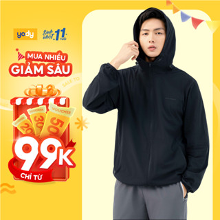 Áo khoác gió nam YODY áo chống nắng thể thao co giãn tiện dụng, chống tia UV MAWC25A035-SKM7005