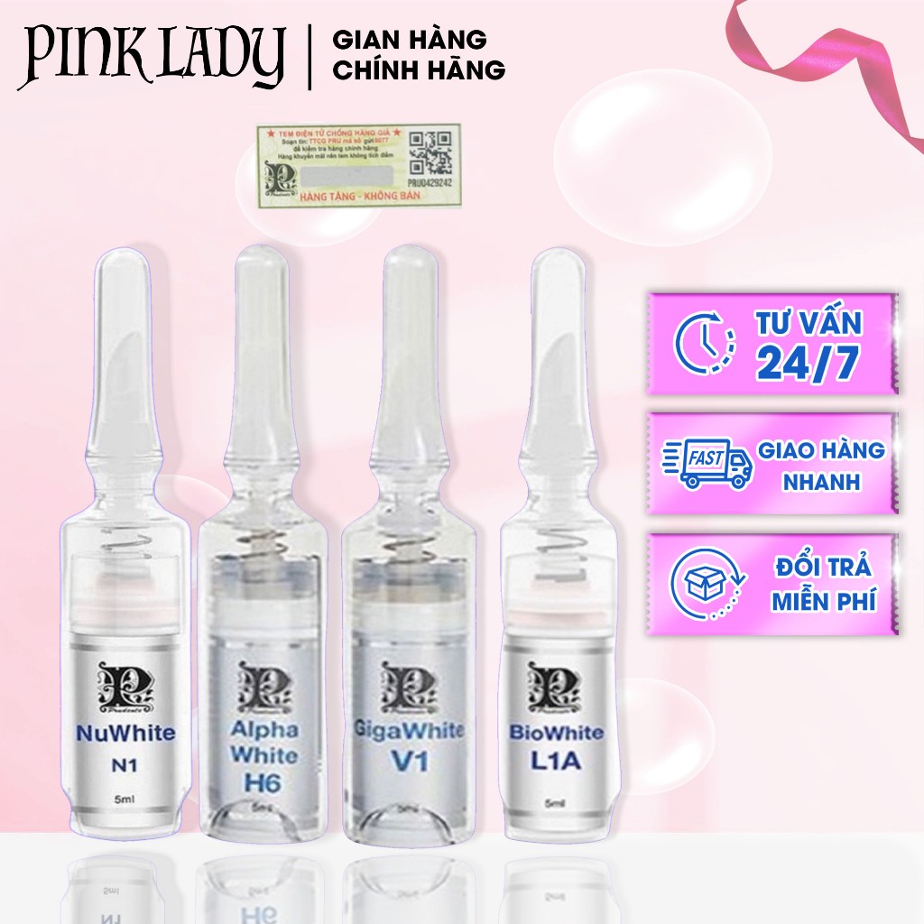 Kem Nuwhite Tem Vàng hồng nhũ hoa N1, hồng vùng kín nuwhite V1,Khử thâm nách mông bẹn H6, hồng môi n