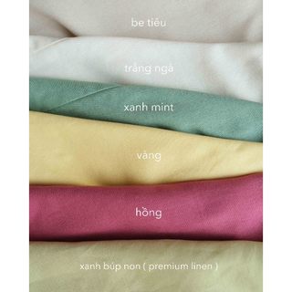 ( Ảnh shop chụp ) Áo yếm linen ( Yen top ) Made by Mow studio
