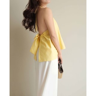 ( Ảnh shop chụp ) Áo yếm linen ( Yen top ) Made by Mow studio