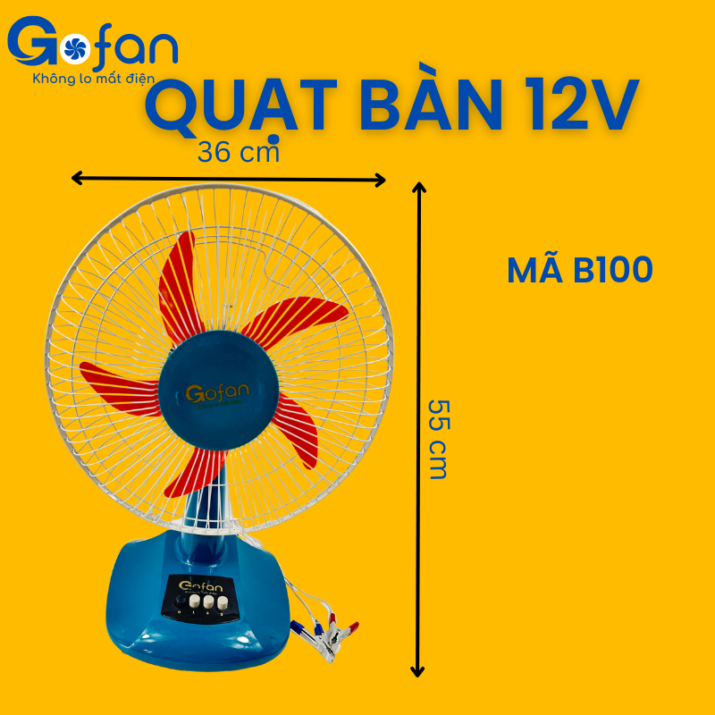 QUẠT 12V DC KẸP BÌNH