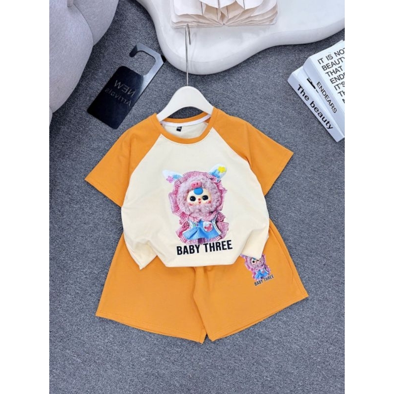 Bộ cotton đùi bé gái, đồ bộ cho bé gái sz 22-45 kg