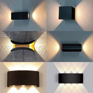 Đèn treo tường, đèn rọi hắt 2 đầu, 4 tia, 6 tia 6W DH 3001 decor ngoài trời, cầu thang, phòng khách