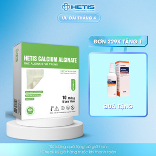 1 Miếng Gạc cầm máu vết thương có chỉ may chiết xuất rong biển ALFASEPT HETIS CALCIUM ALGINATE (nhiều size)