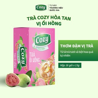Trà Ổi Hồng Hòa Tan Cozy Ice Tea Nước Giải Khát Cho Ngày Hè Thanh Mát Đậm Vị Trà (16 gói x 15gr)