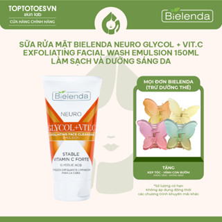 Sữa rửa mặt Bielenda Neuro Glycol + Vit.C Exfoliating Facial Wash Emulsion 150ml làm sạch và dưỡng sáng da