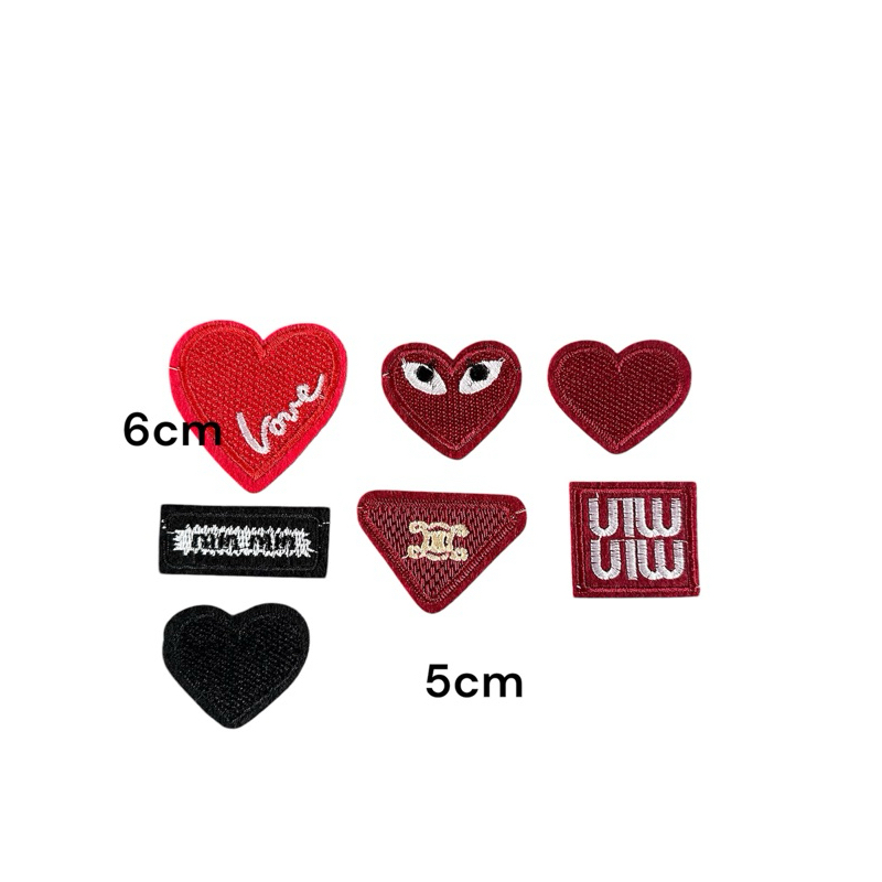 Patch vải ủi nhiệt hình thêu tim