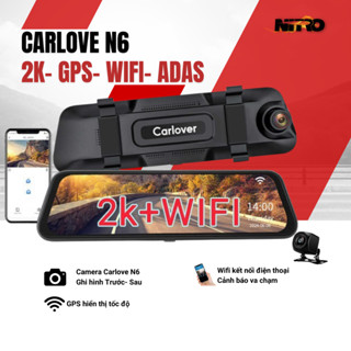 Camera hành trình ô tô N6 Pro Carlover Full HD 2k có wifi kết nối ĐT, cảnh báo tốc độ phạt nguội, GPS hiển thị tốc độ