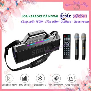 ★Chính hãng★ Loa Bluetooth karaoke trợ giàng Sounarc K1 Sodlk S520 150W Siêu Trầm - hát Siêu Hay - DSP - Livetrearm 