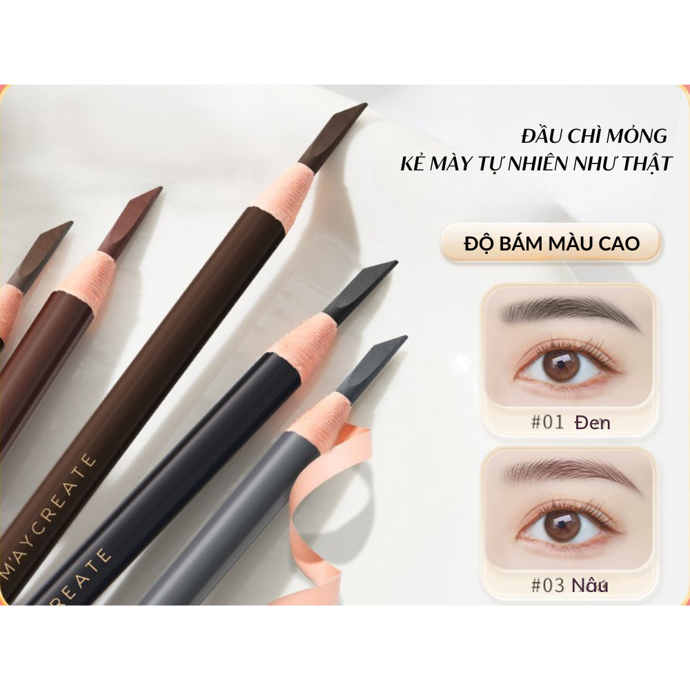 Ảnh 2 của Bút chì kẻ mày BEABIAI dạng xé, dạng vặn - chống nước, chống mồ hôi, lâu trôi, không phai màu