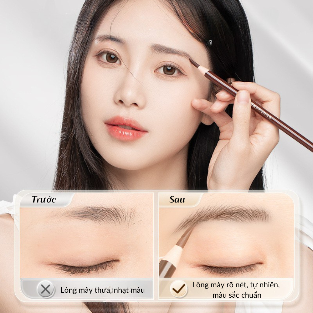 Ảnh 4 của Bút chì kẻ mày BEABIAI dạng xé, dạng vặn - chống nước, chống mồ hôi, lâu trôi, không phai màu