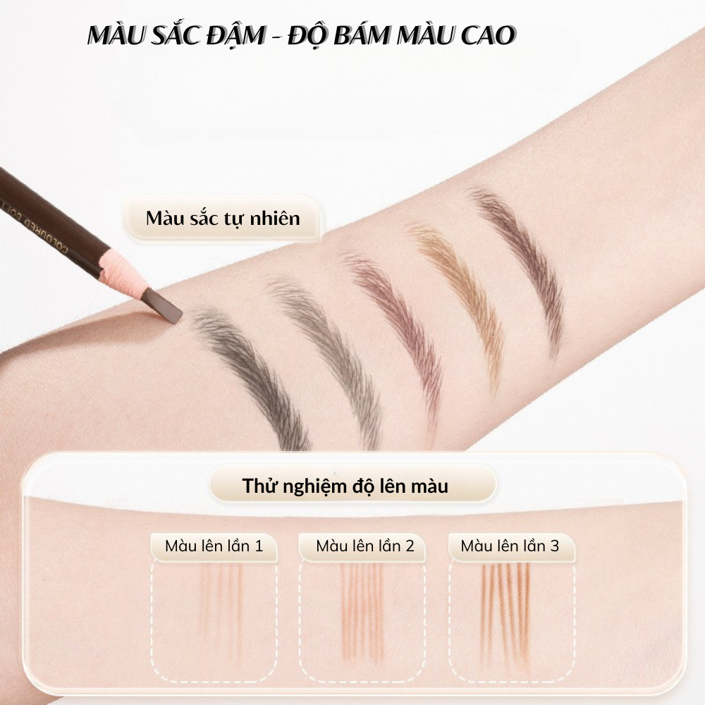 Ảnh 5 của Bút chì kẻ mày BEABIAI dạng xé, dạng vặn - chống nước, chống mồ hôi, lâu trôi, không phai màu