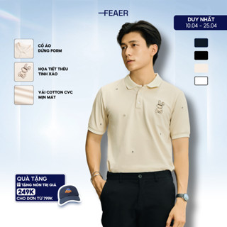 Áo Polo Nam Cổ Bẻ Rabbit  thêu hoạ tiết thỏ , chất cotton CVC thoáng mát, kiểu dáng trẻ trung, thanh lịch - FEAER