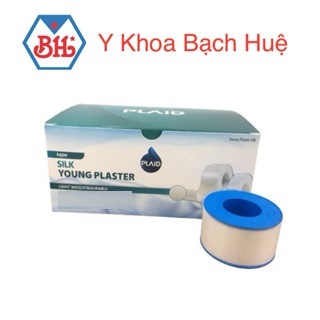Băng keo lụa YOUNG PLASTER SILK 2,5cm x 5m. Băng keo lụa Young Plaster Silk chất liệu lụa mềm mại kh