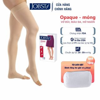 Vớ y khoa đùi silicone JOBST Opaque - Hở ngón, màu da, chuẩn áp lực 20-30mmHg