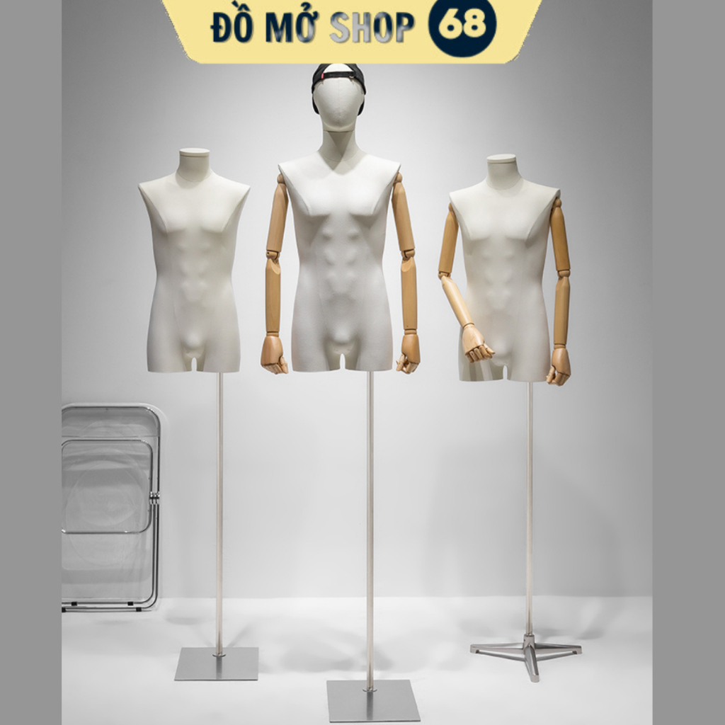 Manocanh nam có múi manocanh nam tay gỗ hàng cao cấp nhập khẩu , manocanh bán thân tay gỗ thân bọc v