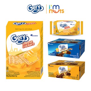 Bánh Quy Phô Mai Gery Cheese Crackers và Bánh Cuộn Gery Crunch Roll Phủ Socola